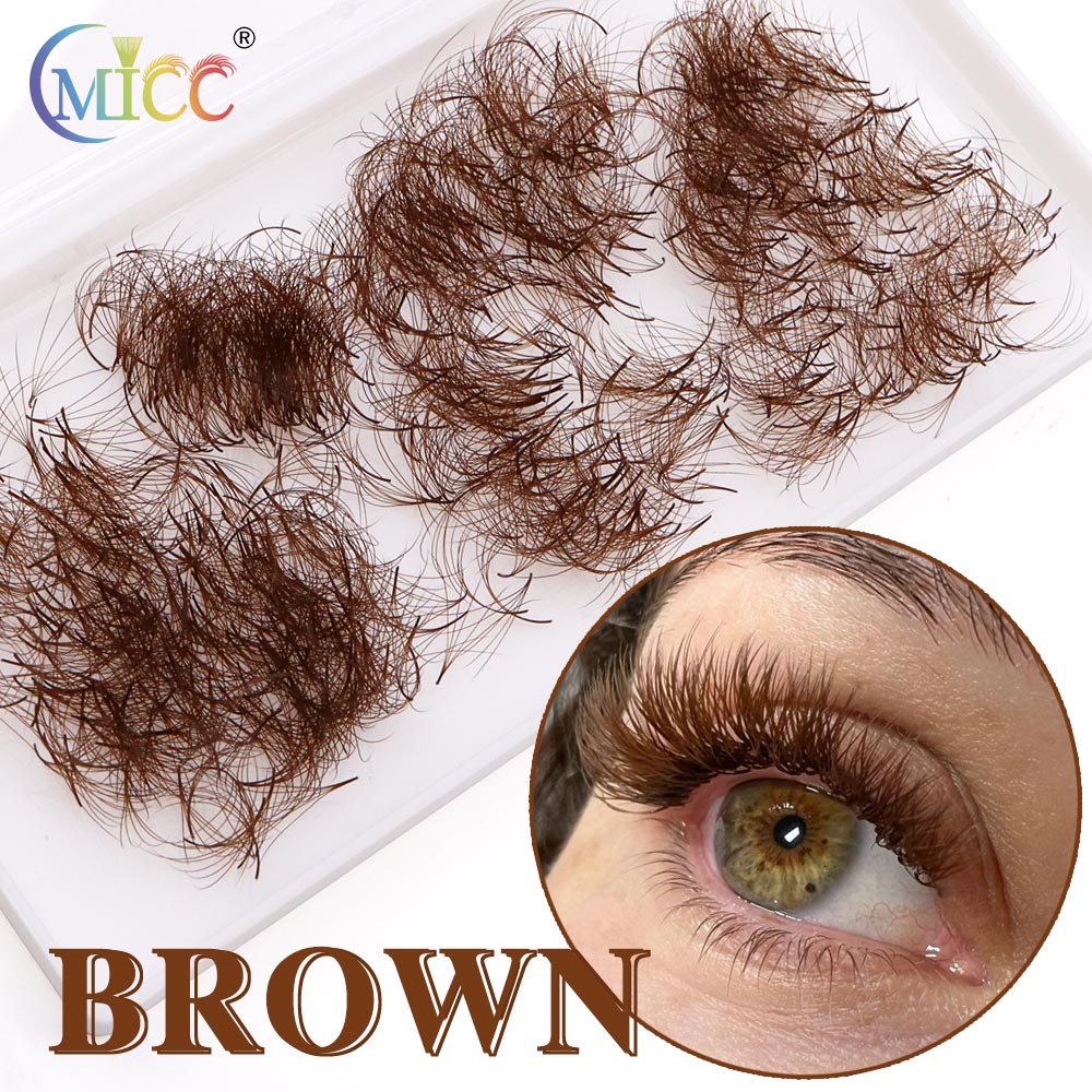 Eyelash Extension Hybrid - 1000 Adet PBT Hibrit Kahverengi Hazır