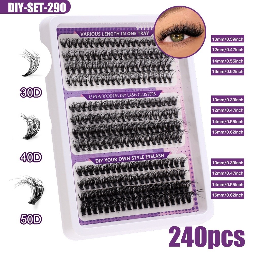 Eyelash Extension Natural - Doğal Görünümlü Takma Kirpikler, Sık ve