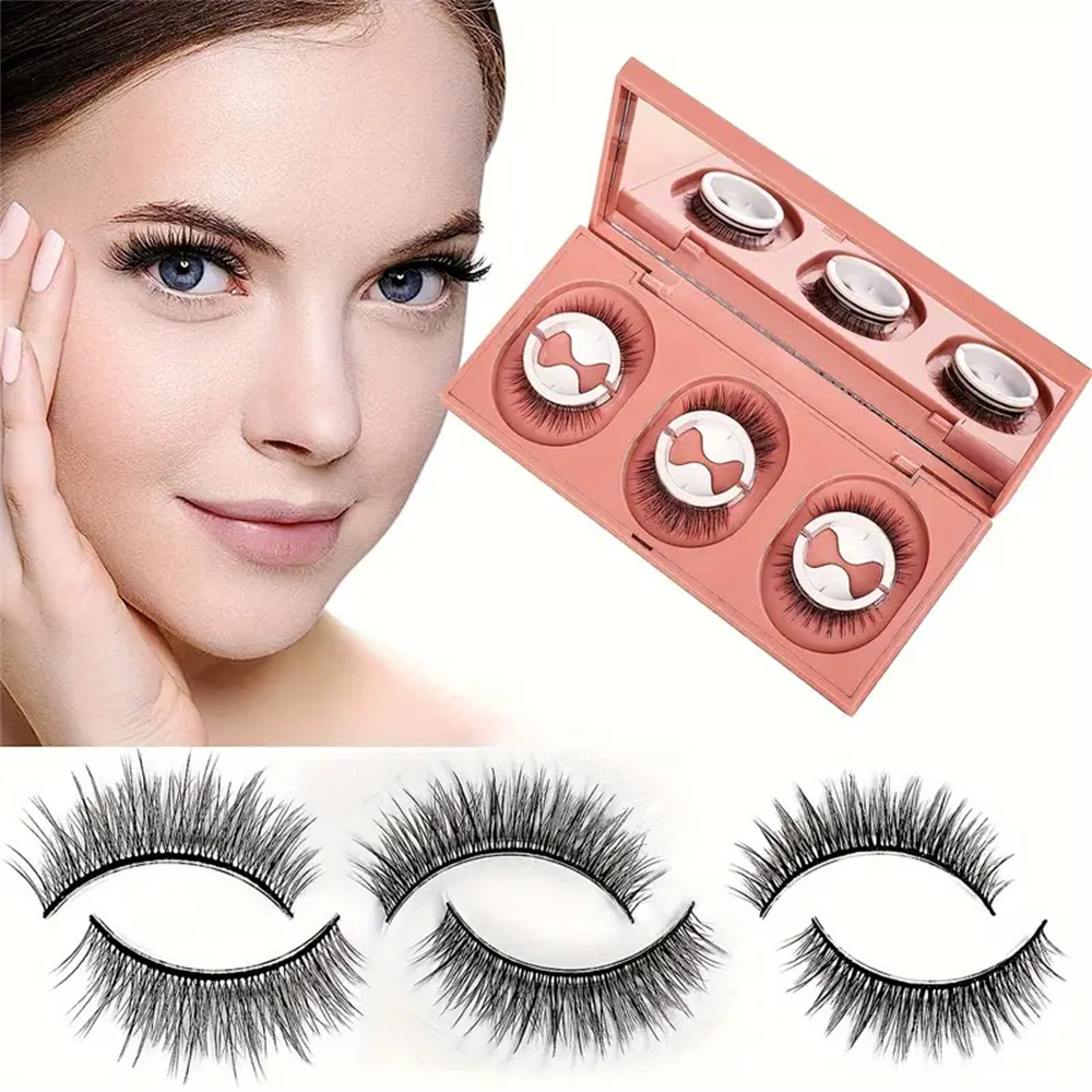 Sensitive Lash Glue - 3 Çift Yeniden Kullanılabilir Takma Kirpik,