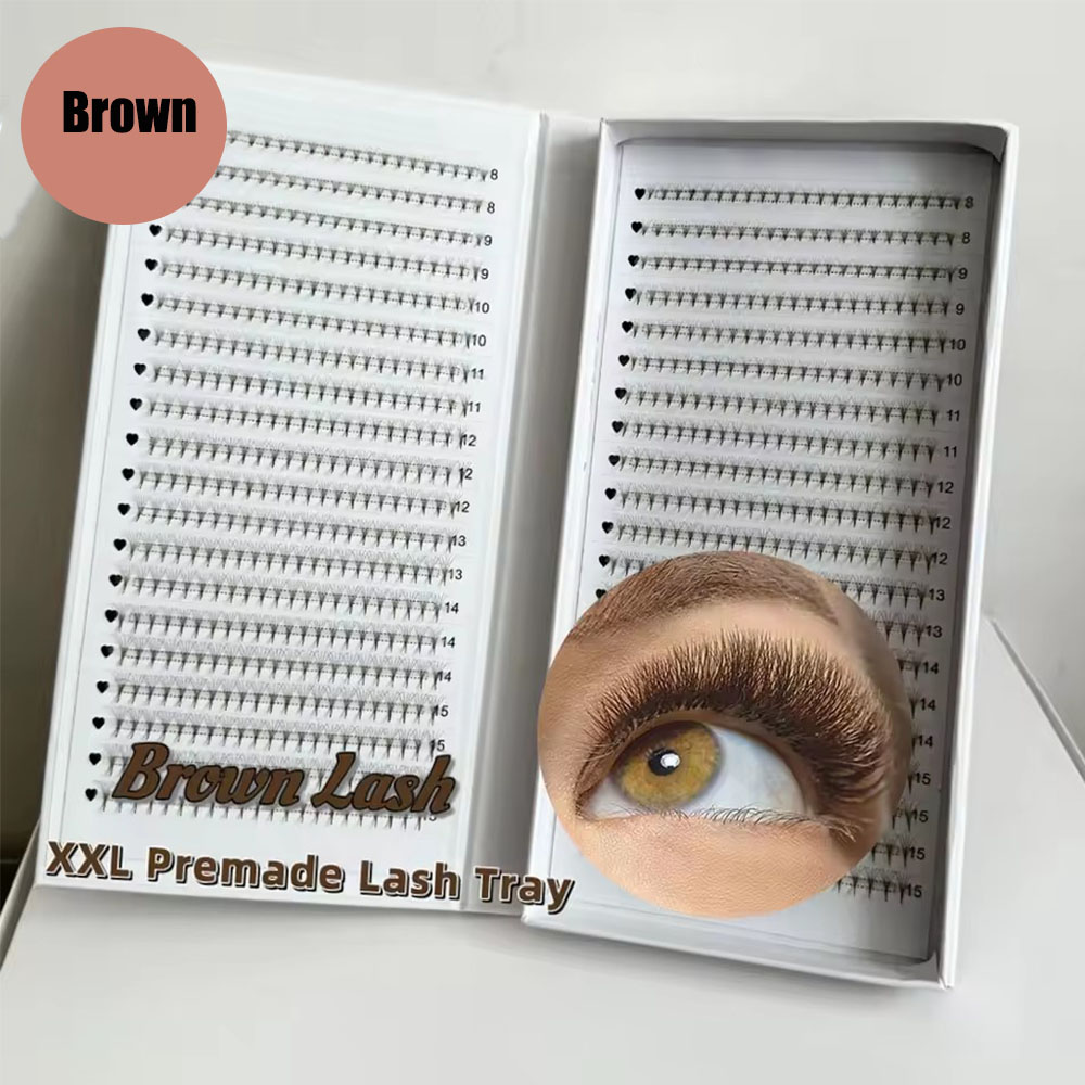 Eyelash Extension Hybrid - 1200 Fanlar 3D 8D 5D Kahverengi