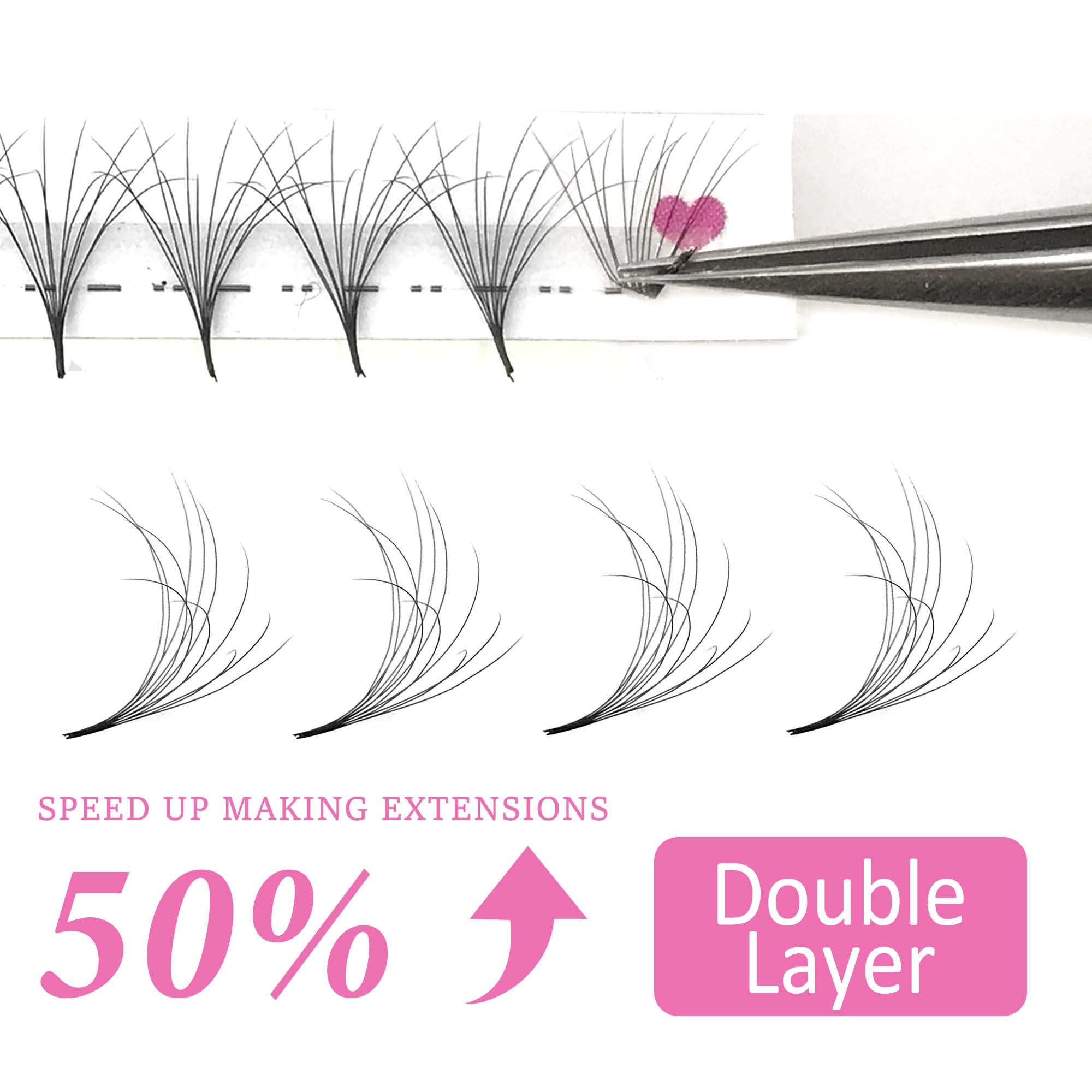 COMANGO Güzel Çift Katmanlı Ka - Eyelash Extension Hybrid incelemesi ve fiyatı